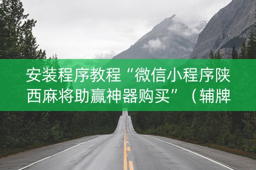 安装程序教程“微信小程序陕西麻将助赢神器购买”（辅牌器插件购买)