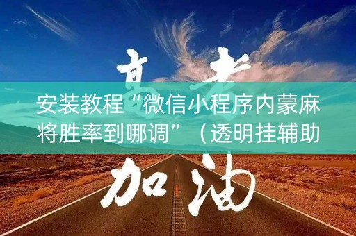 安装教程“微信小程序内蒙麻将胜率到哪调”（透明挂辅助器)