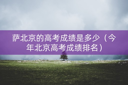 萨北京的高考成绩是多少（今年北京高考成绩排名）