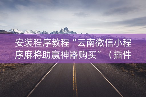 安装程序教程“云南微信小程序麻将助赢神器购买”（插件开挂免费AI)