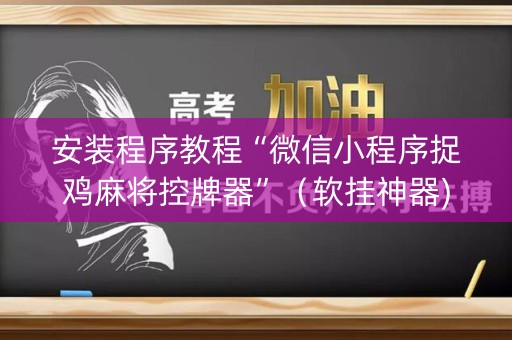 安装程序教程“微信小程序捉鸡麻将控牌器”（软挂神器)