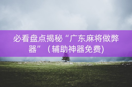 必看盘点揭秘“广东麻将做弊器”（辅助神器免费)