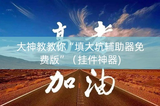 大神教教你“填大坑辅助器免费版”（挂件神器)