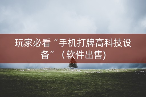 玩家必看“手机打牌高科技设备”（软件出售)