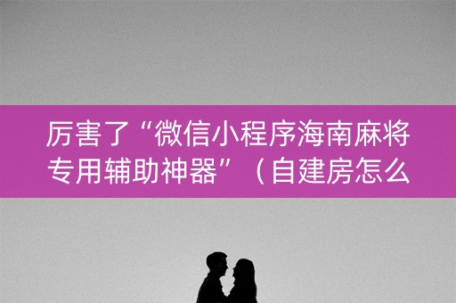厉害了“微信小程序海南麻将专用辅助神器”（自建房怎么拿好牌)