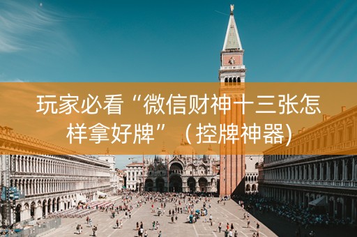 玩家必看“微信财神十三张怎样拿好牌”（控牌神器)