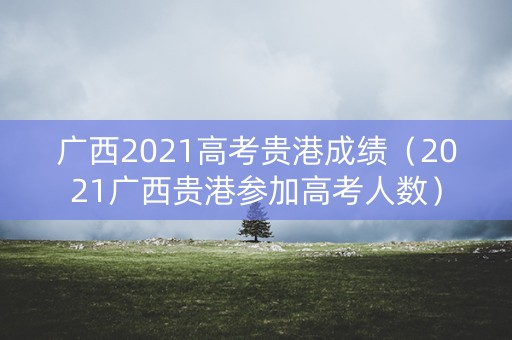 广西2021高考贵港成绩（2021广西贵港参加高考人数）