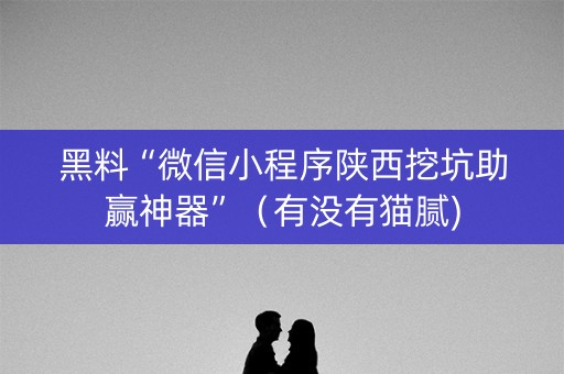 黑料“微信小程序陕西挖坑助赢神器”（有没有猫腻)
