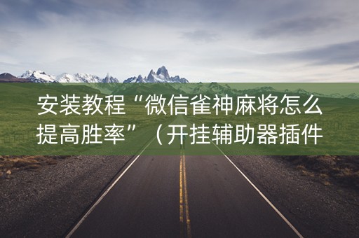 安装教程“微信雀神麻将怎么提高胜率”（开挂辅助器插件)