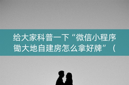 给大家科普一下“微信小程序锄大地自建房怎么拿好牌”（控牌神器)