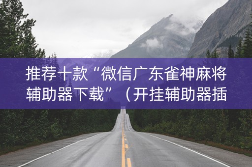 推荐十款“微信广东雀神麻将辅助器下载”（开挂辅助器插件)