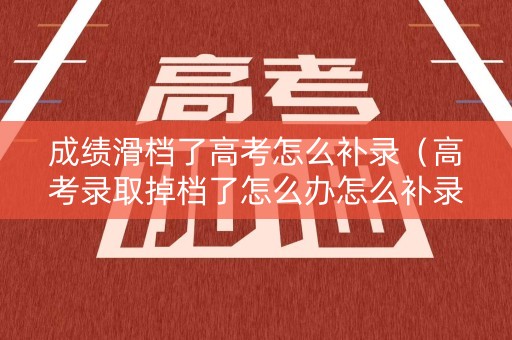 成绩滑档了高考怎么补录（高考录取掉档了怎么办怎么补录）