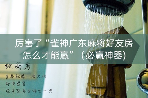 厉害了“雀神广东麻将好友房怎么才能赢”（必赢神器)