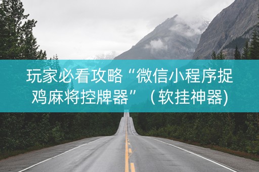 玩家必看攻略“微信小程序捉鸡麻将控牌器”（软挂神器)