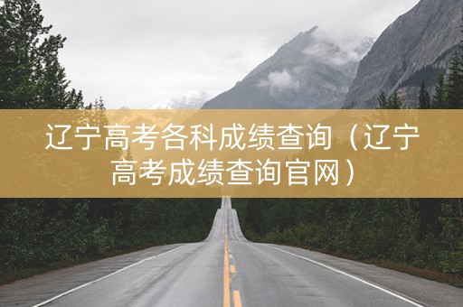 辽宁高考各科成绩查询（辽宁高考成绩查询官网）