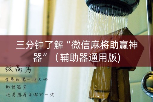 三分钟了解“微信麻将助赢神器”（辅助器通用版)