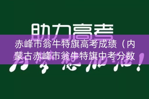 赤峰市翁牛特旗高考成绩（内蒙古赤峰市翁牛特旗中考分数线）
