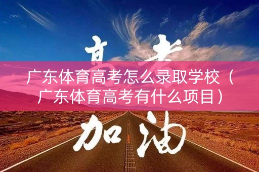广东体育高考怎么录取学校（广东体育高考有什么项目）