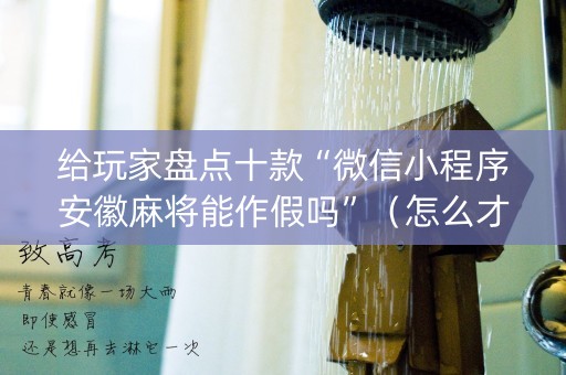 给玩家盘点十款“微信小程序安徽麻将能作假吗”（怎么才会赢)