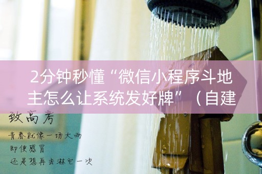 2分钟秒懂“微信小程序斗地主怎么让系统发好牌”（自建房怎么拿好牌)
