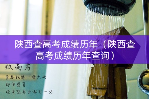 陕西查高考成绩历年（陕西查高考成绩历年查询）