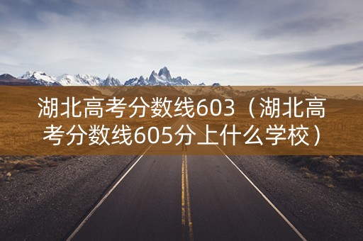 湖北高考分数线603（湖北高考分数线605分上什么学校）