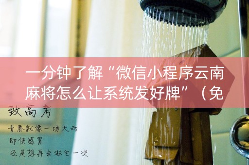 一分钟了解“微信小程序云南麻将怎么让系统发好牌”（免费专用神器)