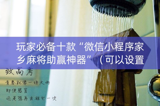 玩家必备十款“微信小程序家乡麻将助赢神器”（可以设置输赢吗)