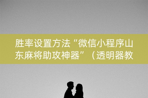 胜率设置方法“微信小程序山东麻将助攻神器”（透明器教程)