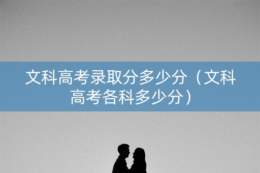 文科高考录取分多少分（文科高考各科多少分）
