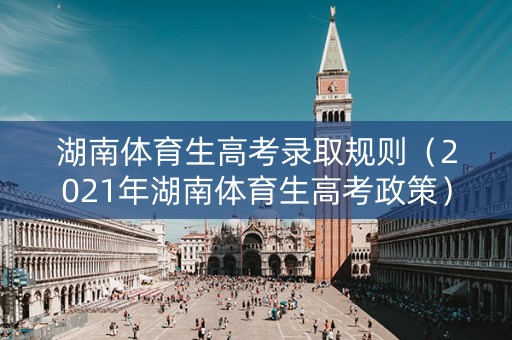 湖南体育生高考录取规则（2021年湖南体育生高考政策）