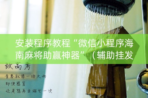 安装程序教程“微信小程序海南麻将助赢神器”（辅助挂发牌规律)