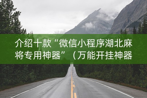 介绍十款“微信小程序湖北麻将专用神器”（万能开挂神器)