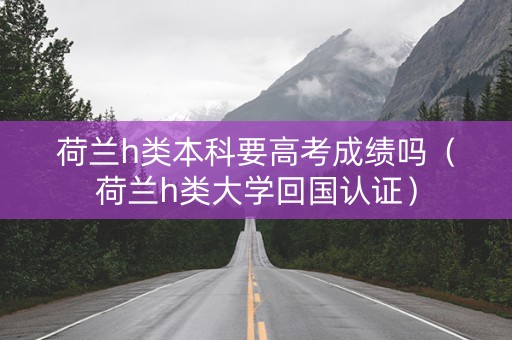 荷兰h类本科要高考成绩吗（荷兰h类大学回国认证）