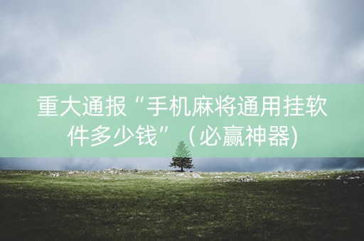 重大通报“手机麻将通用挂软件多少钱”（必赢神器)