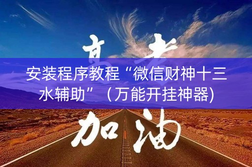 安装程序教程“微信财神十三水辅助”（万能开挂神器)