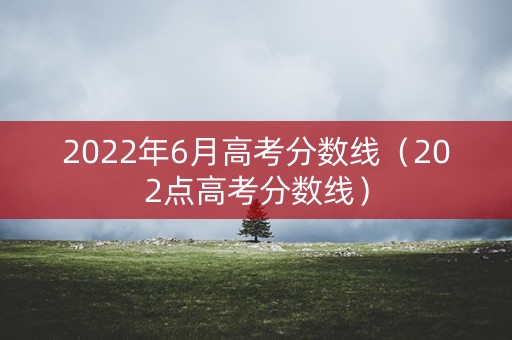 2022年6月高考分数线（202点高考分数线）