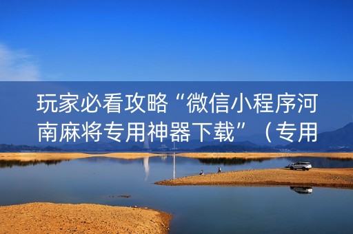 玩家必看攻略“微信小程序河南麻将专用神器下载”（专用神器下载)