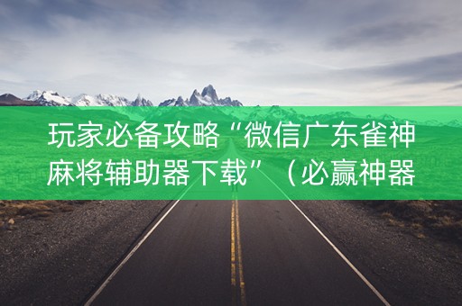 玩家必备攻略“微信广东雀神麻将辅助器下载”（必赢神器辅助器)