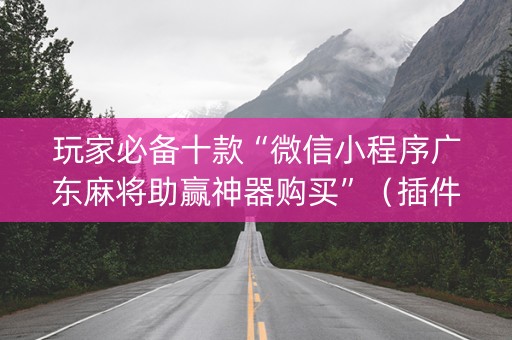 玩家必备十款“微信小程序广东麻将助赢神器购买”（插件可信吗)