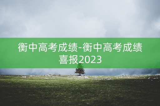 衡中高考成绩-衡中高考成绩喜报2023