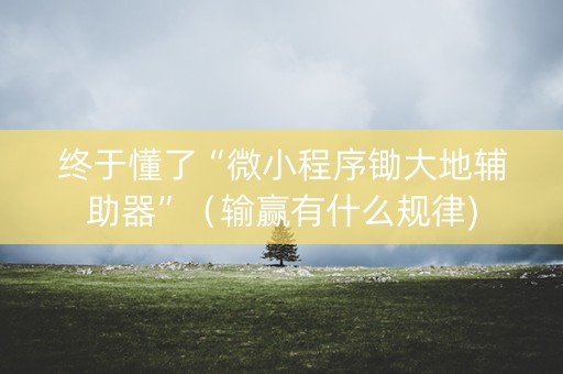 终于懂了“微小程序锄大地辅助器”（输赢有什么规律)