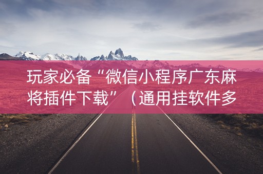 玩家必备“微信小程序广东麻将插件下载”（通用挂软件多少钱)