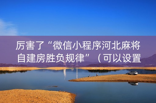 厉害了“微信小程序河北麻将自建房胜负规律”（可以设置输赢吗)