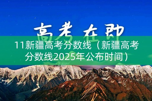 11新疆高考分数线（新疆高考分数线2025年公布时间）