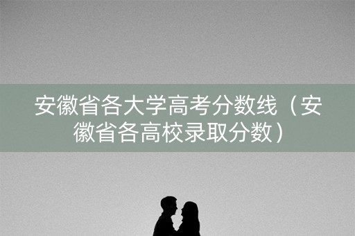 安徽省各大学高考分数线（安徽省各高校录取分数）