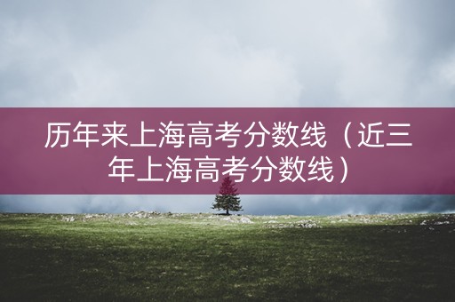 历年来上海高考分数线（近三年上海高考分数线）