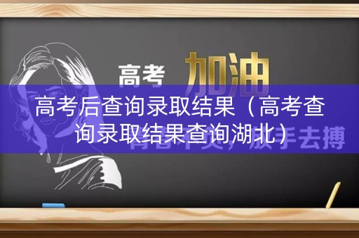 高考后查询录取结果（高考查询录取结果查询湖北）
