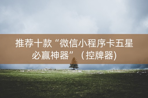 推荐十款“微信小程序卡五星必赢神器”（控牌器)