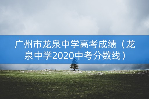广州市龙泉中学高考成绩（龙泉中学2020中考分数线）